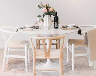 Tulip Table Round - Carrara - Thumbnail 4