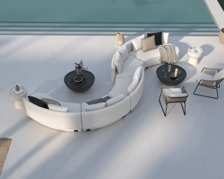 Tano Outdoor Curved S-Shape Modular Sectional - Thumbnail 4